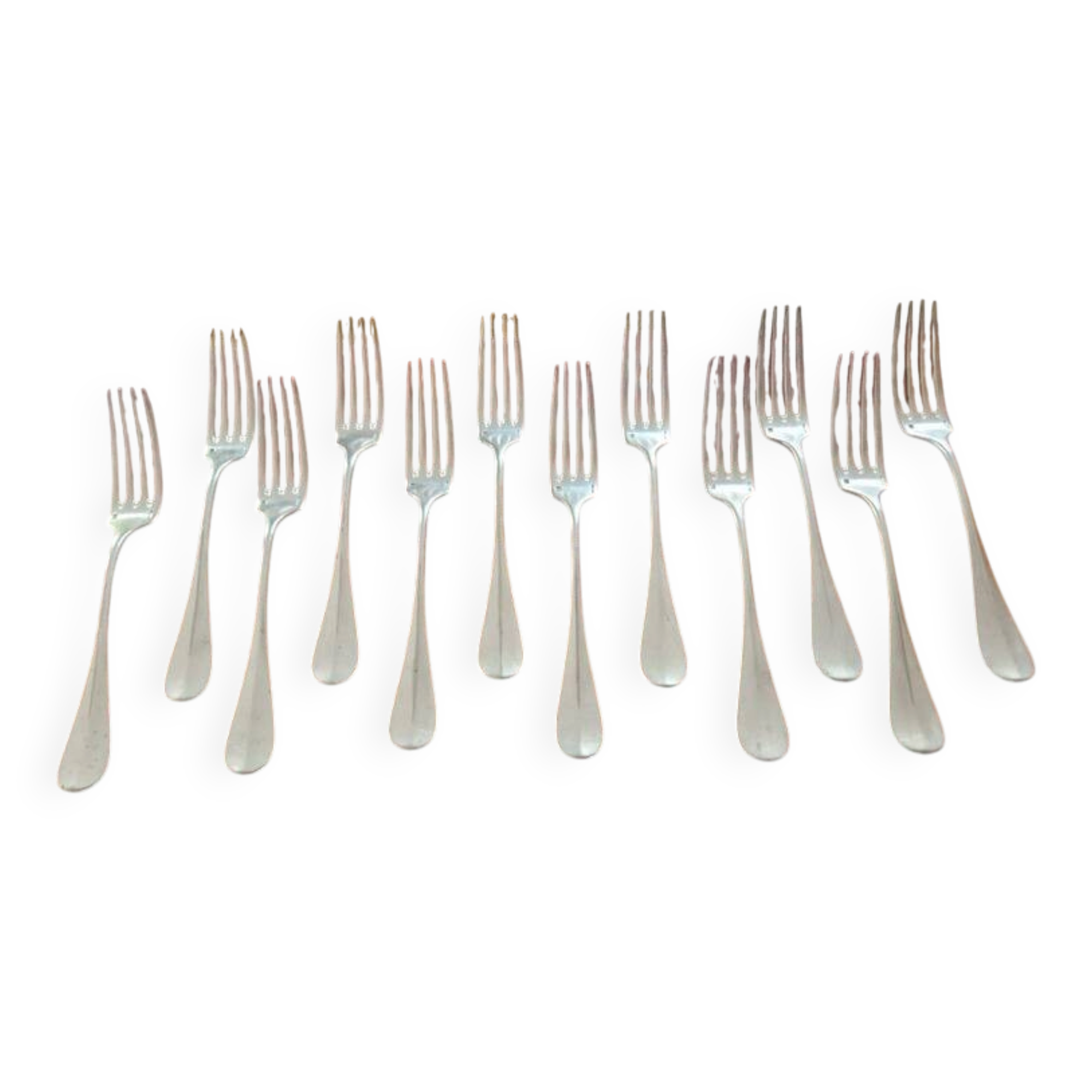 Christofle, Paris - Set of 12 table forks - Fidélio model