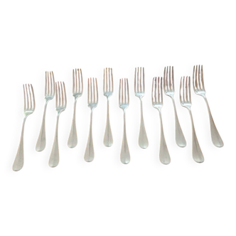 Christofle, Paris - Set of 12 table forks - Fidélio model