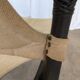 2 Vintage Espri Safari Lounge Armchairs / Rare Mid-century Black Bamboo and Beige Fabric Easy C
