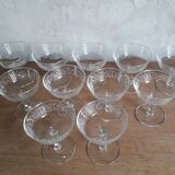Lot of 11 champagne cups
