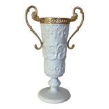 Opaline fairground footed vase