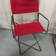 Lot 4 Renolux camping armchairs folding iron and red fabric