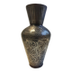 Antique Silver Damascus Steel Vase Indo-Persian Style Moroccan Work