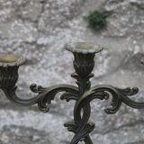 Pair of vintage candlesticks, baroque rococo style.