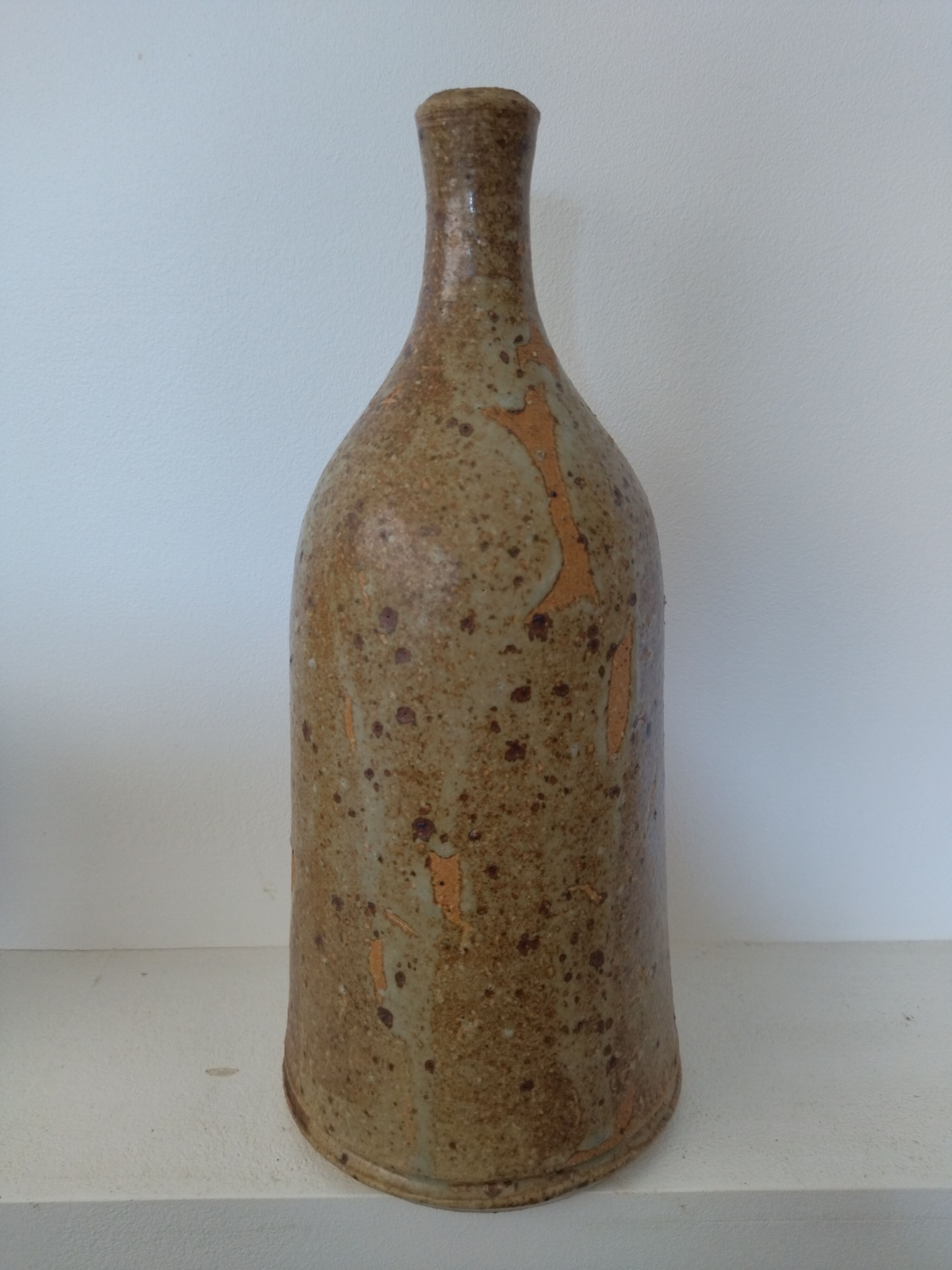 Alain Blanchard stoneware bottle vase