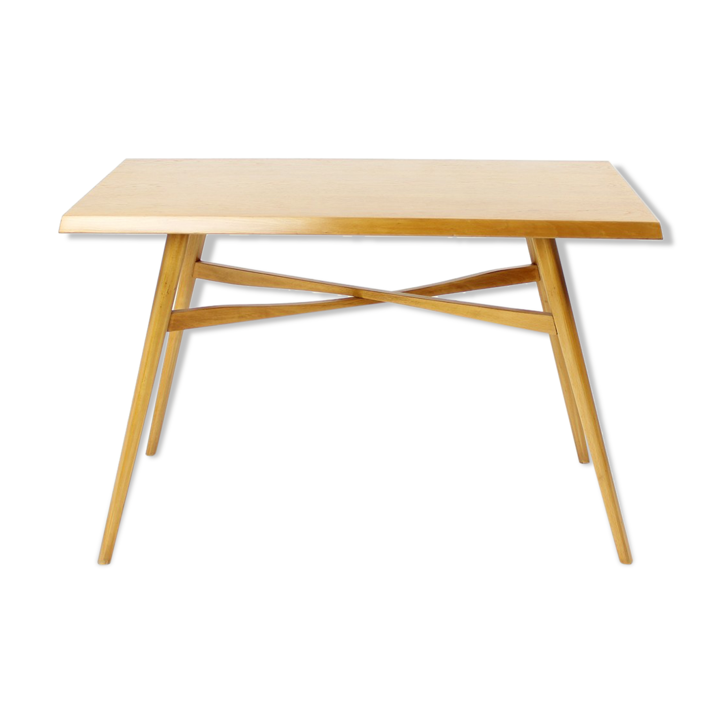 Table basse en chêne, Tchécoslovaquie Années 1960