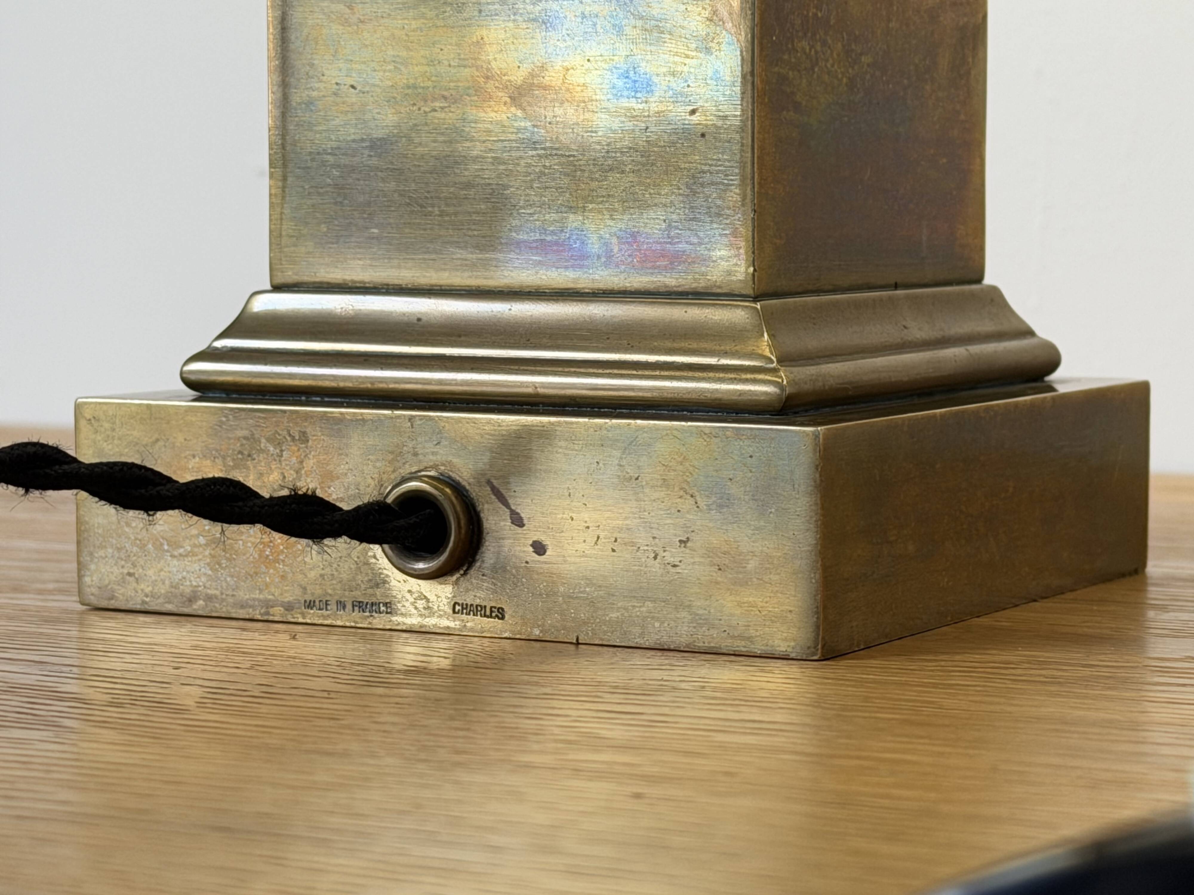 Maison Charles vintage Médicis vase lamp in gilded bronze
