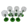 6 verres à pied vert Luminarc 