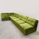 Midcentury modular sofa vintage 'Green velvet spirit'