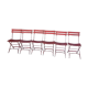 SET OF 6 IRON AND WOOD FOLDING GARDEN CHAIRS