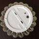Round vintage bubbled glass ceiling light from the 60s and 70s