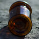 4 old apothecary bottles / amber glass pharmacy in perfect condition dated before 1960