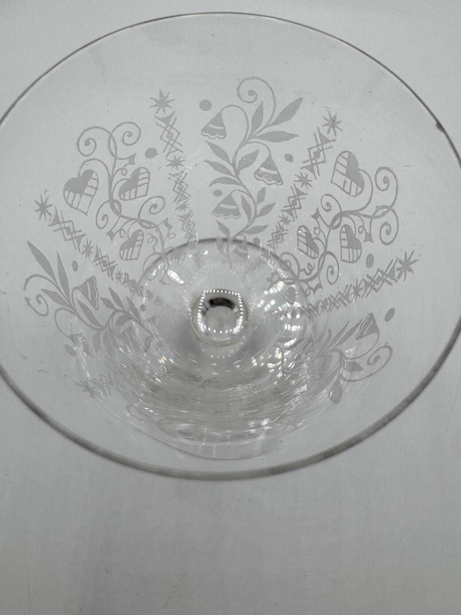 Set of 5 white wine glasses - Baccarat Crystal – Argentina model, 1940
