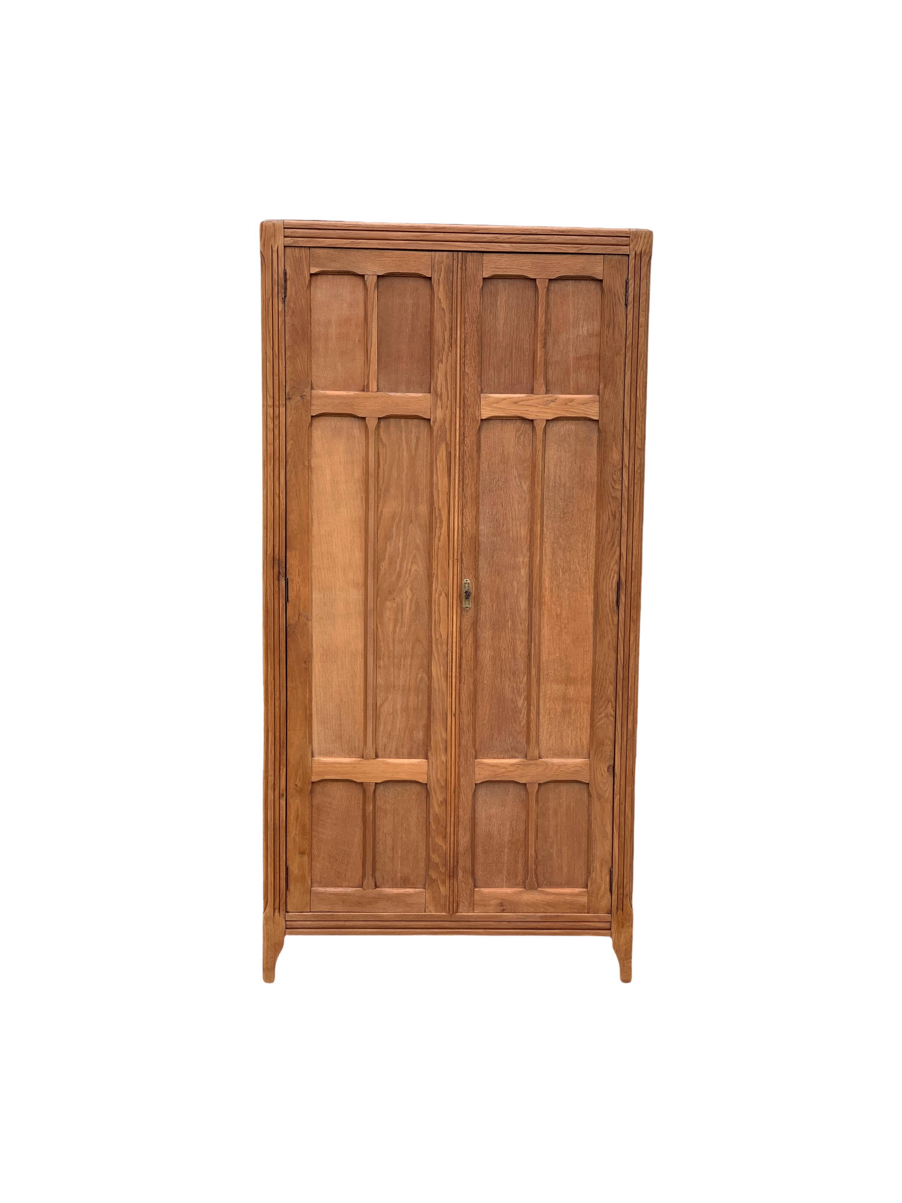 Parisian wardrobe paneled 1930 raw wood