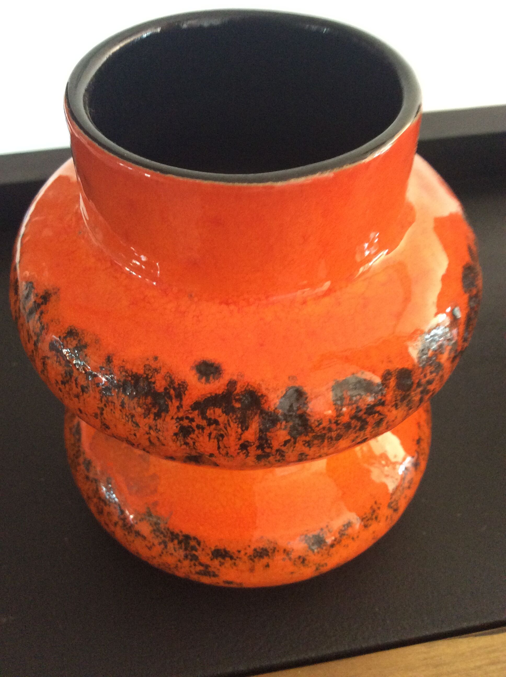 Scandinavian vase from the 60s in glazed ceramic
