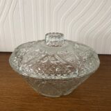 Bonbonnière avec couvercle en verre taillé
