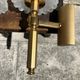 Old pair of wall sconces by Maison Lunel in brass and glass.