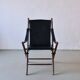 Vintage folding chair and tray table set | Campaign style