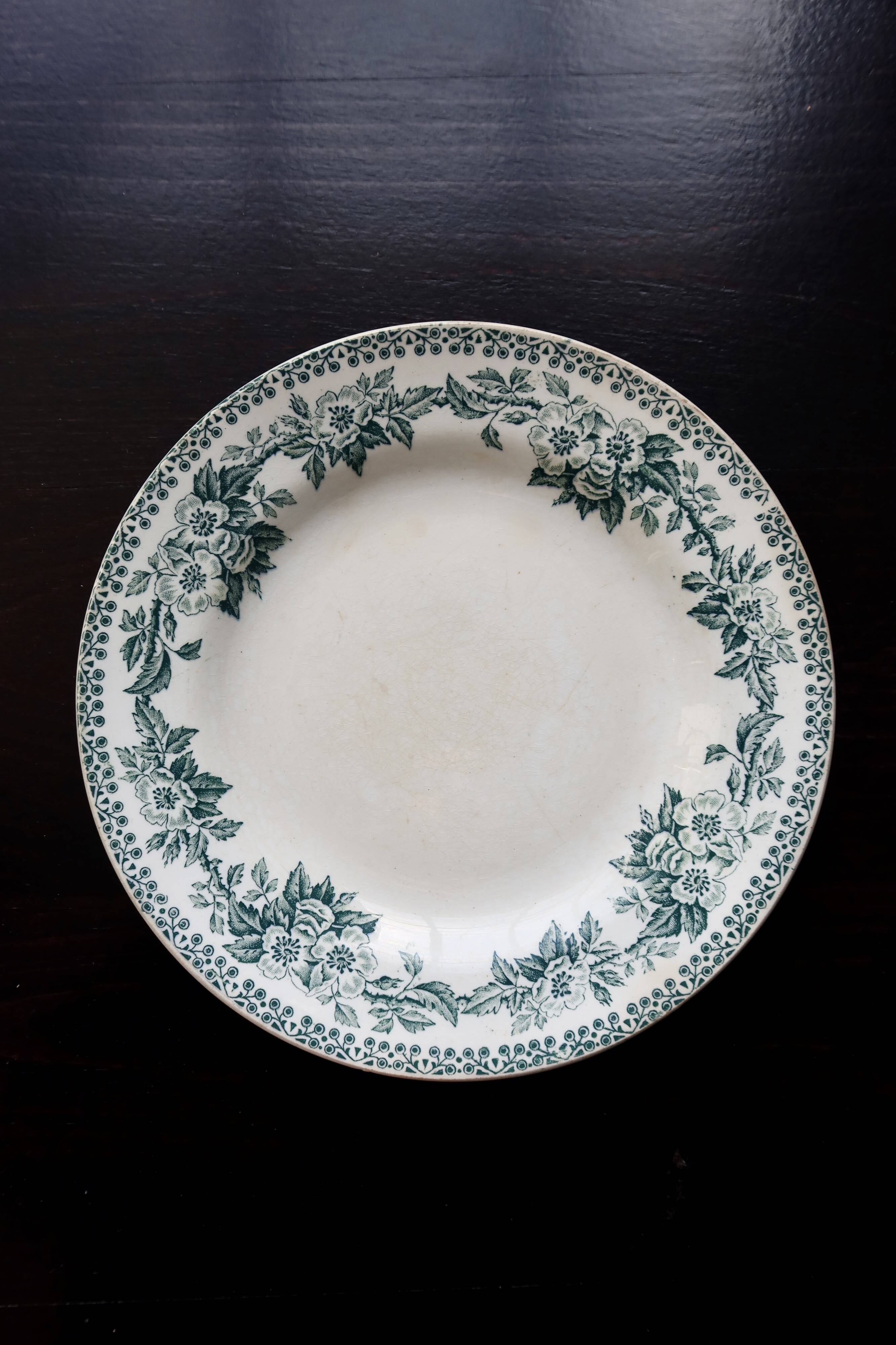 Antique ironstone plate from Saint-Amand – Guadeloupe model