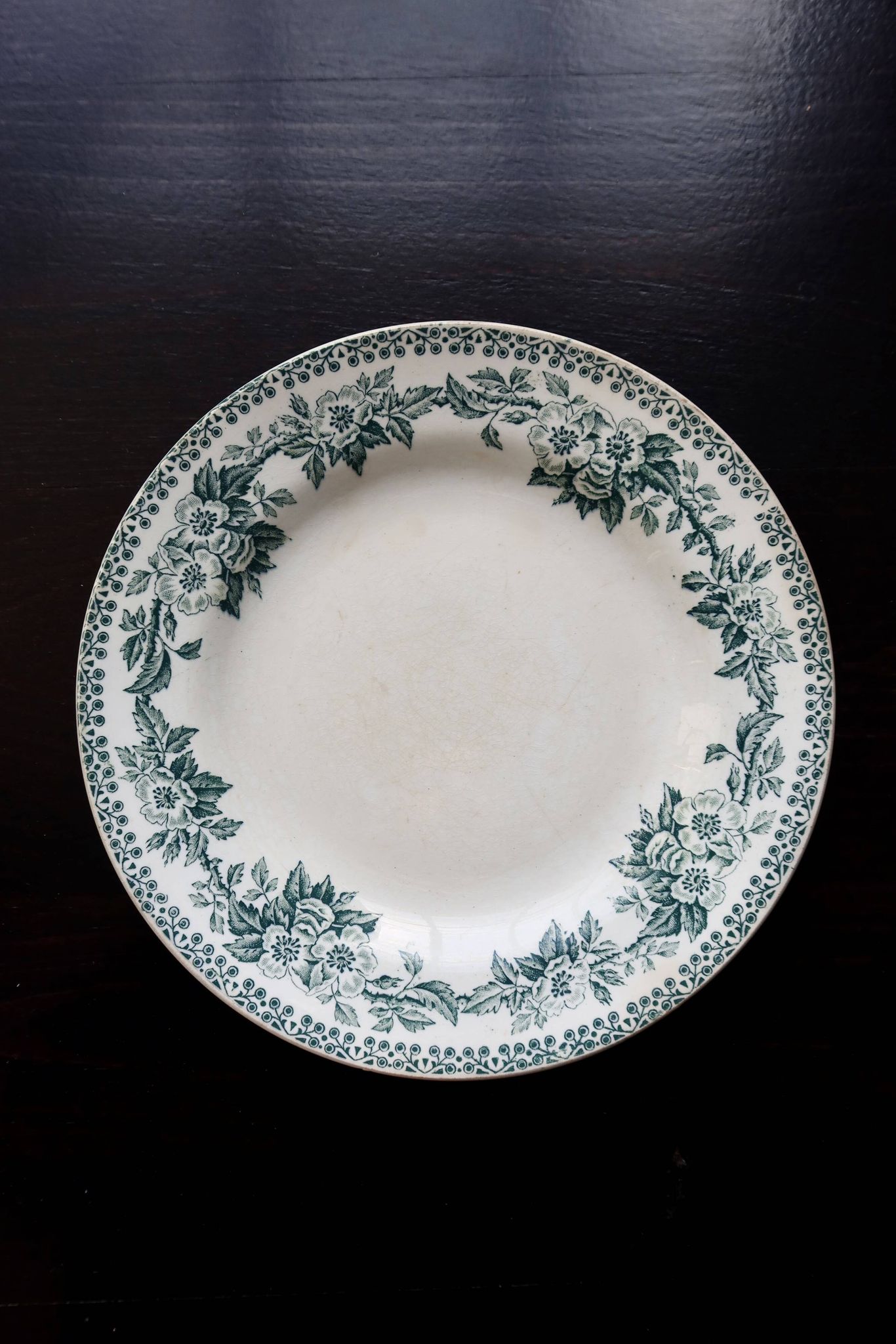 Antique ironstone plate from Saint-Amand – Guadeloupe model