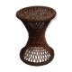 Diabolo stool in braided wicker dimension: height -44cm- D-34,5cm-