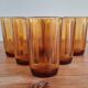Set de 6 verres à eau ambrés