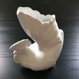 White rooster vase