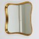 Golden wooden mirror in the style of Gio Ponti by Max Welz, Vienna, Austria, 1940s.