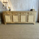 Grande enfilade buffet en chêne massif et cannage – 242 cm