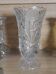 Large vintage pressed glass vase, an impressive and very decorative piece.