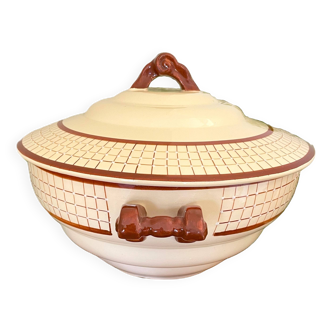 Antique Longchamp earthenware soup tureen