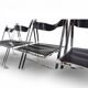 Lübke 4-piece set of folding dining chairs by Fantoni&Geraci, 1969
