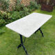 Vintage bistro table 1930 marble top for 4 people