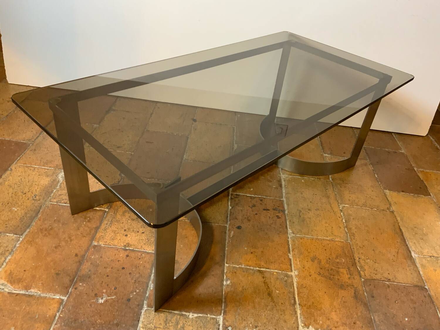 70´ glass coffee table