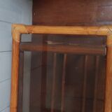 Table de chevet rotin et verre Rochebobois