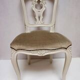 Louis XV Baroque Style Lacquered Chairs, Set of 2