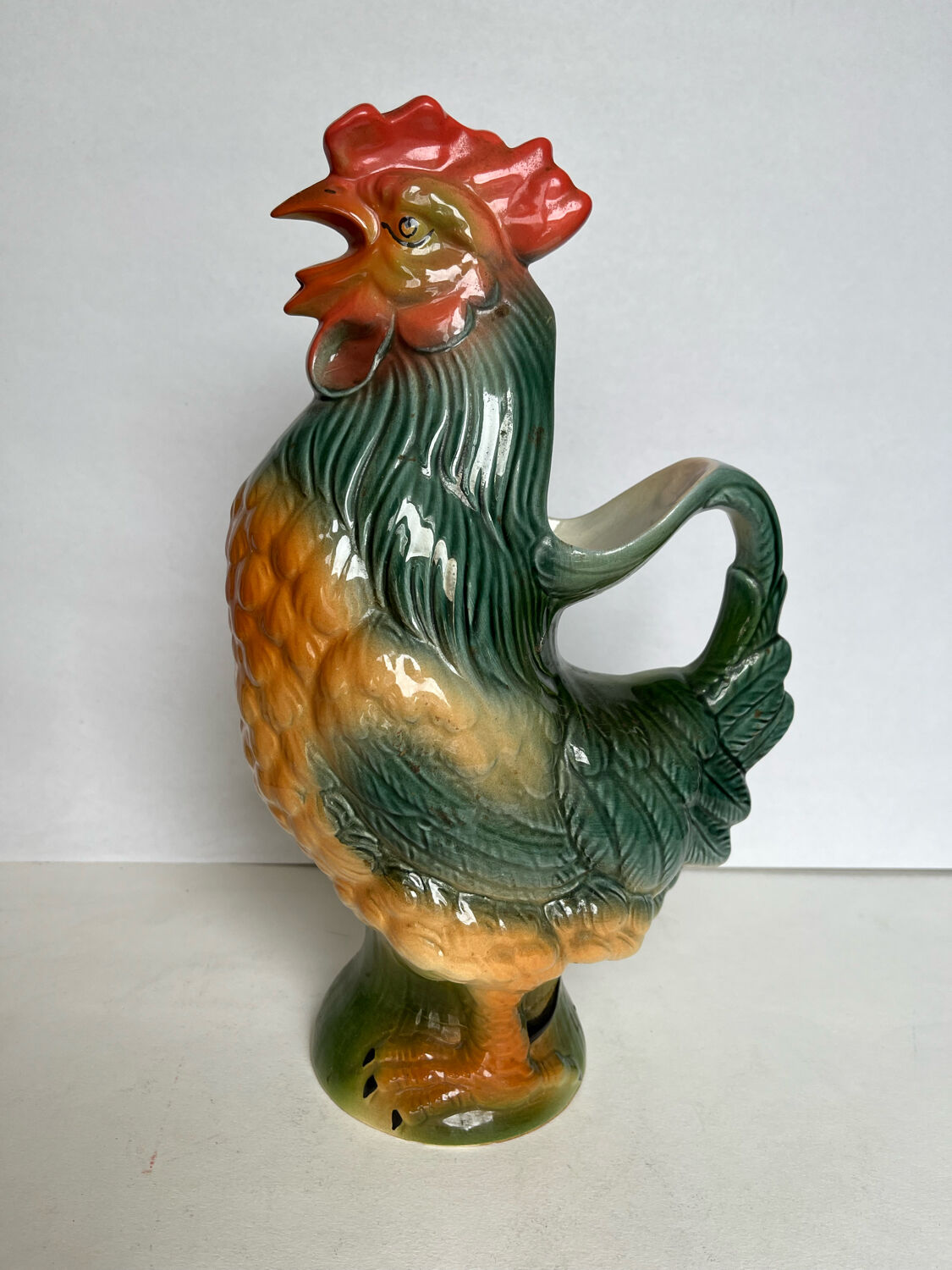 Ceramic rooster pitcher