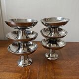 Set of 6 stainless steel bowls