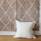 Housse de coussin artisanale en coton recyclé tissé main