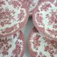 Wedgwood English dessert service iron earth pink floral