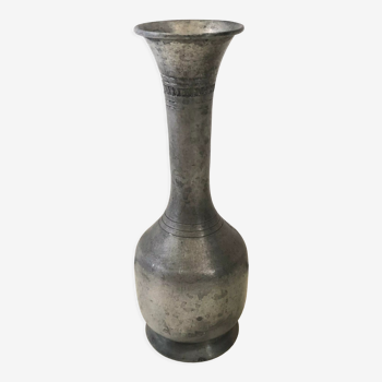 Antique pewter vase