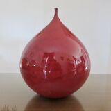 Red ceramic vase from the 60s