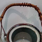 Enamelled stoneware teapot