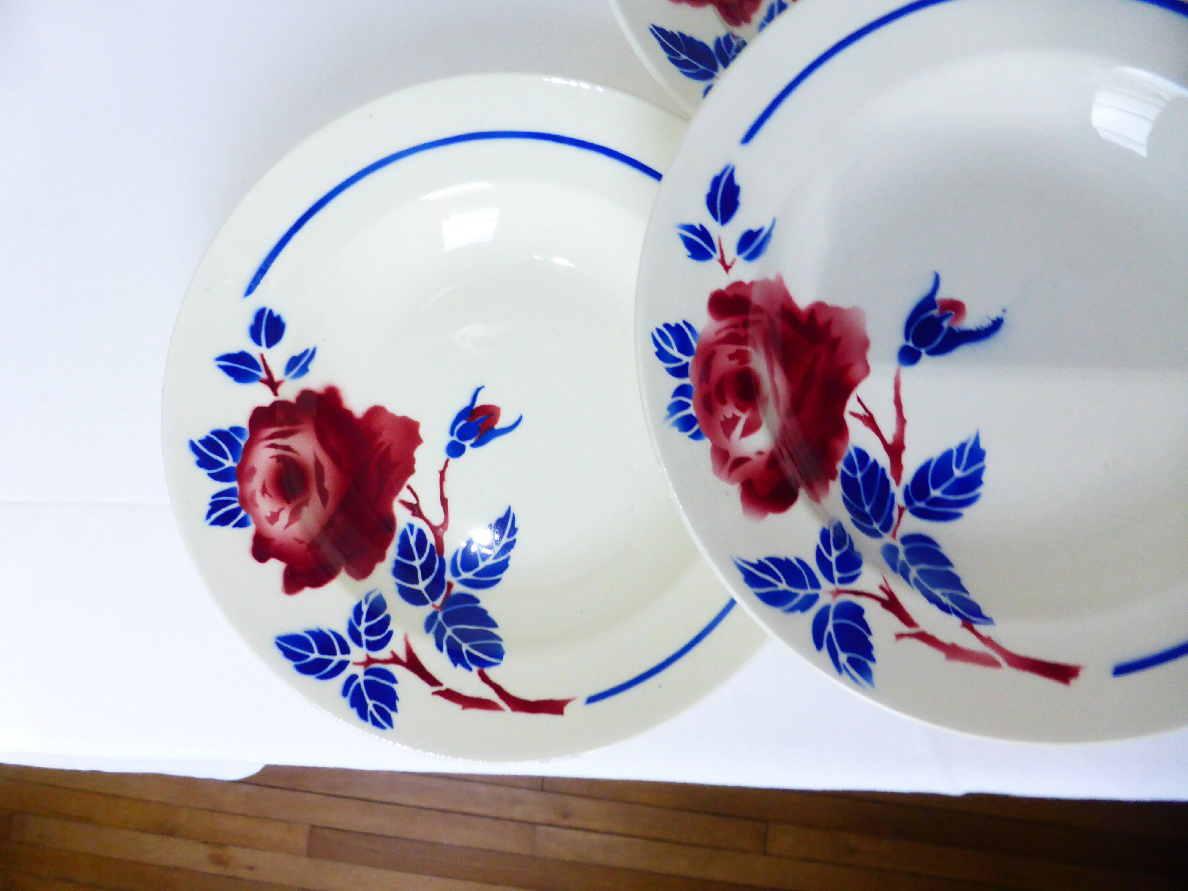 4 vintage deep plates from K&G Luneville model Chantal 220516