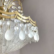Golden metal basin suspension with pendants - Italy