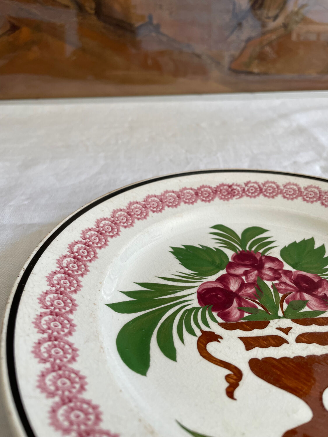 Plate XIXth Sarreguemines