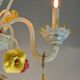 Venetian chandelier in multi-colored Murano glass, 11 light arms on two levels circa 1880