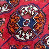 Tapis Vintage Tekke Turkmène Fait Main en Laine – Années 1960 – 126 x 188