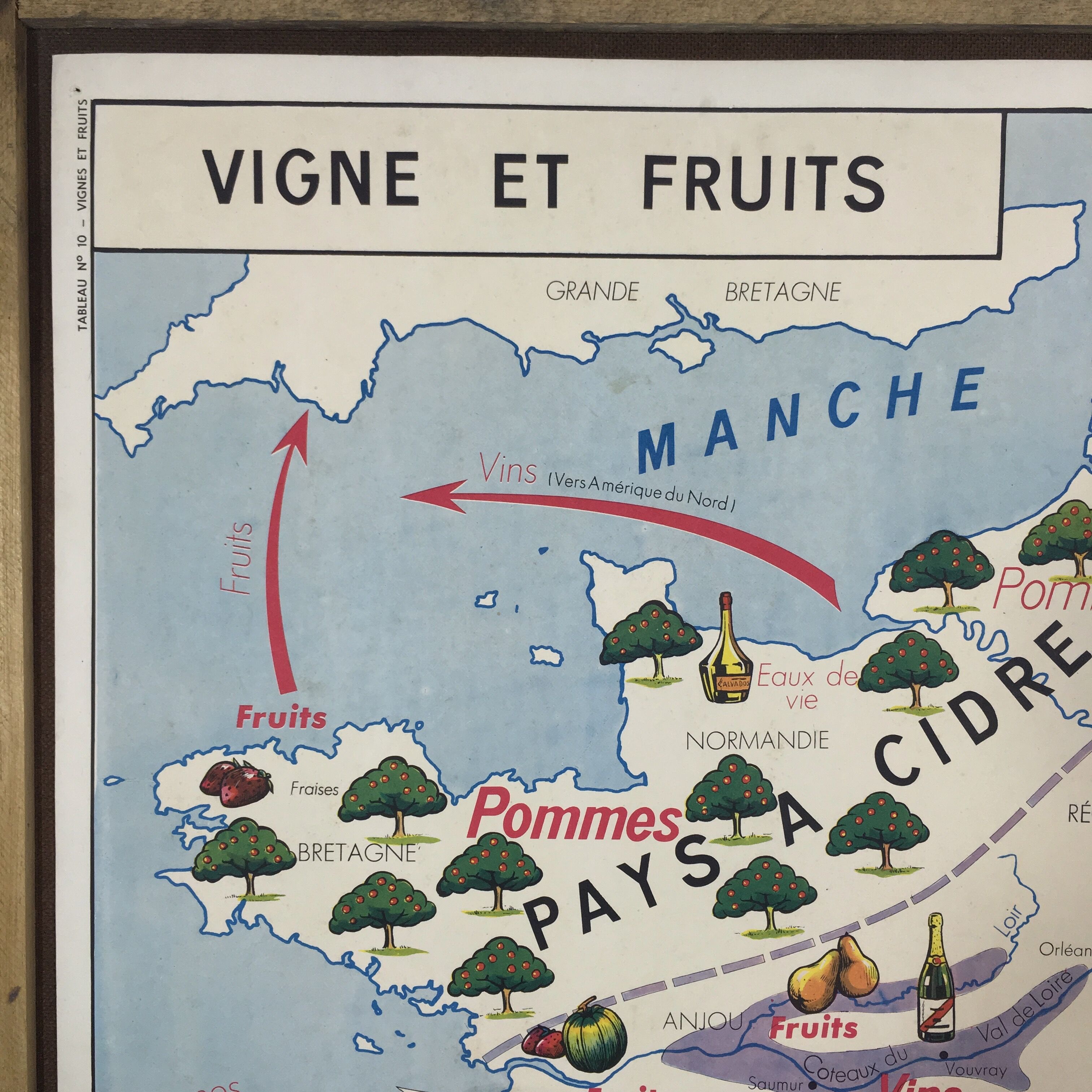 La Seine geographical school poster double sided