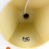 Ceramic lamp, pastel yellow Charolles earthenware 1980